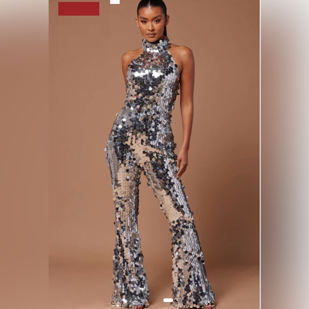 Fashion Nova Jesslyn Sequin jumpsuit XL